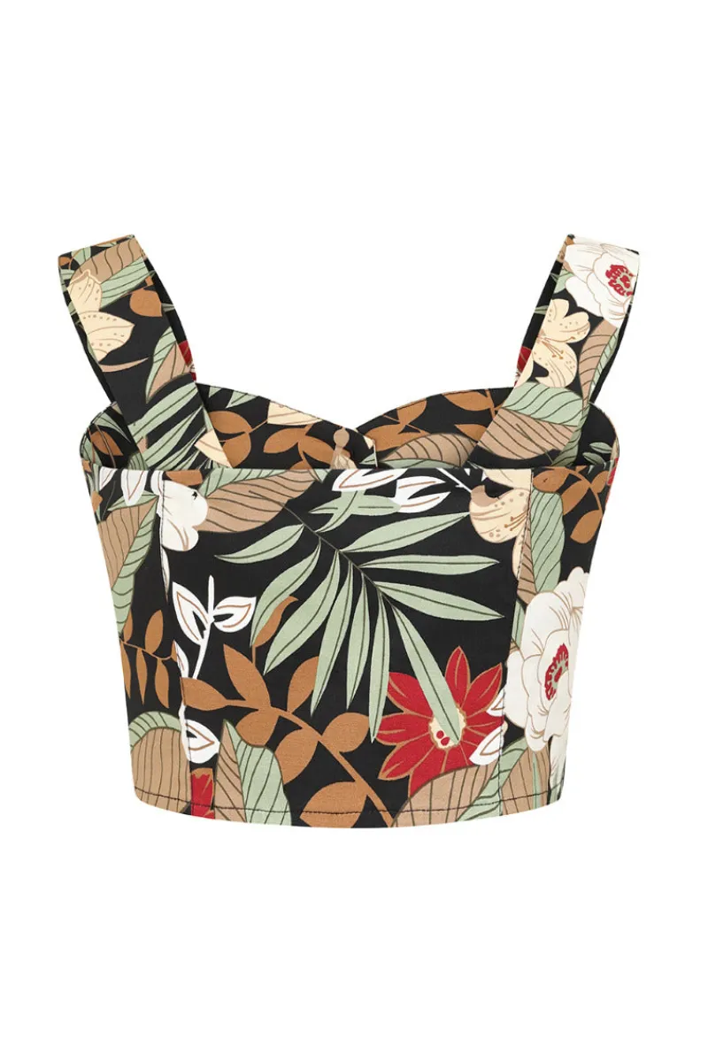 Hell Bunny Tops|Tops>Adelaida Crop Top Black