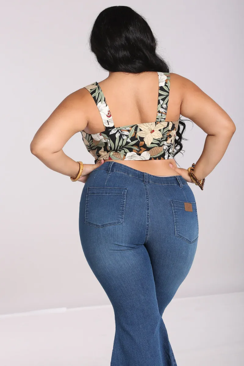 Hell Bunny Tops|Tops>Adelaida Crop Top Black