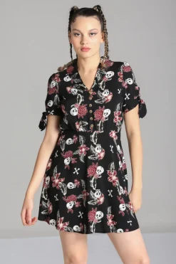 Hell Bunny Dresses With Pockets|Mini Dresses>Alani Mini Dress Black/Red