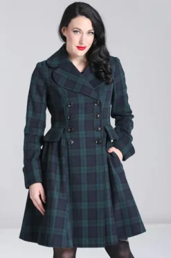 Hell Bunny Coats & Jackets|Coats & Jackets>Alessandra Coat Green