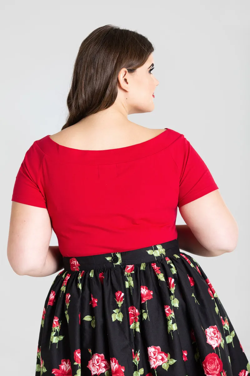 Hell Bunny Tops|Tops>Alex Top Red