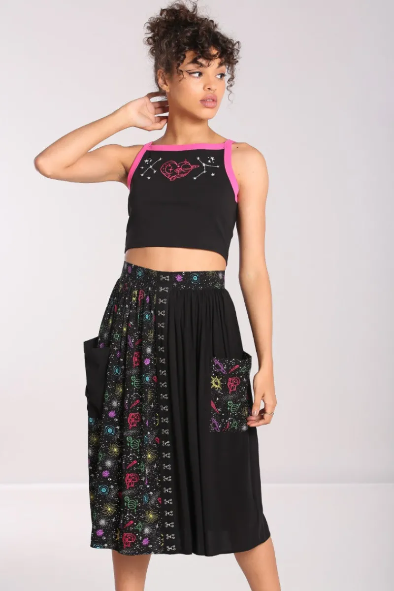 Hell Bunny Skirts|Skirts>Andromeda Mid Skirt Black