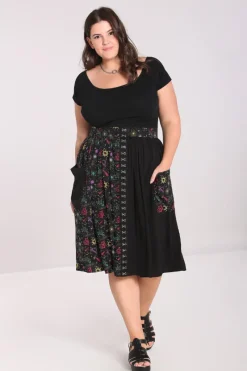 Hell Bunny Skirts|Skirts>Andromeda Mid Skirt Black