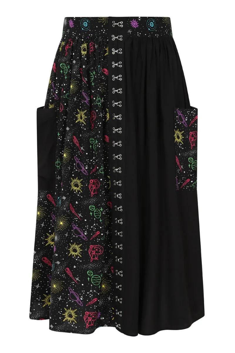 Hell Bunny Skirts|Skirts>Andromeda Mid Skirt Black
