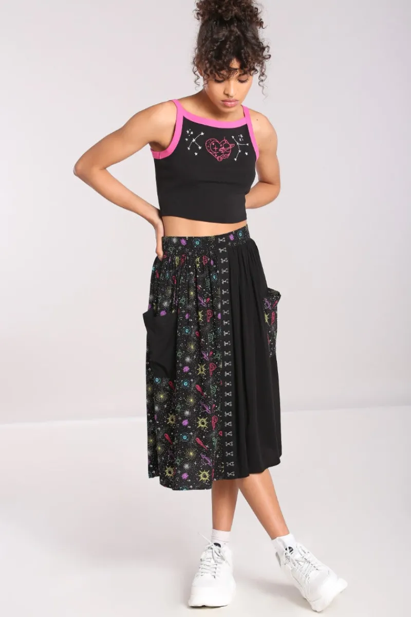 Hell Bunny Skirts|Skirts>Andromeda Mid Skirt Black