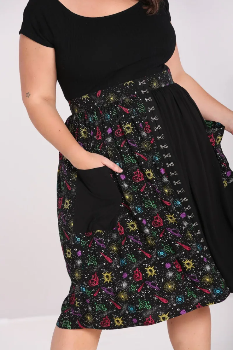 Hell Bunny Skirts|Skirts>Andromeda Mid Skirt Black