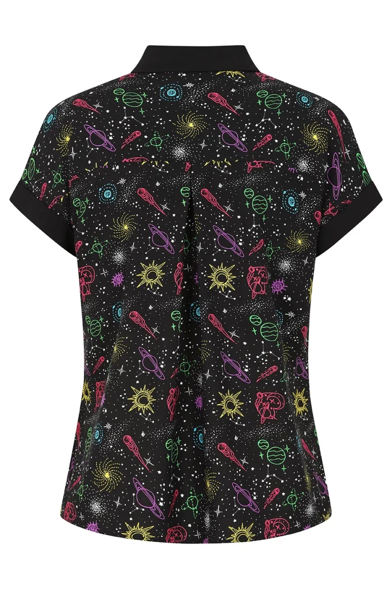 Hell Bunny Tops|Blouses>Andromeda Shirt Black
