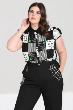 Hell Bunny Tops|Blouses>Annie Blouse Black