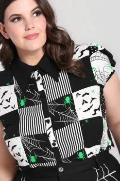 Hell Bunny Tops|Blouses>Annie Blouse Black