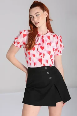 Hell Bunny Tops|Blouses>Aphrodite Blouse Pink