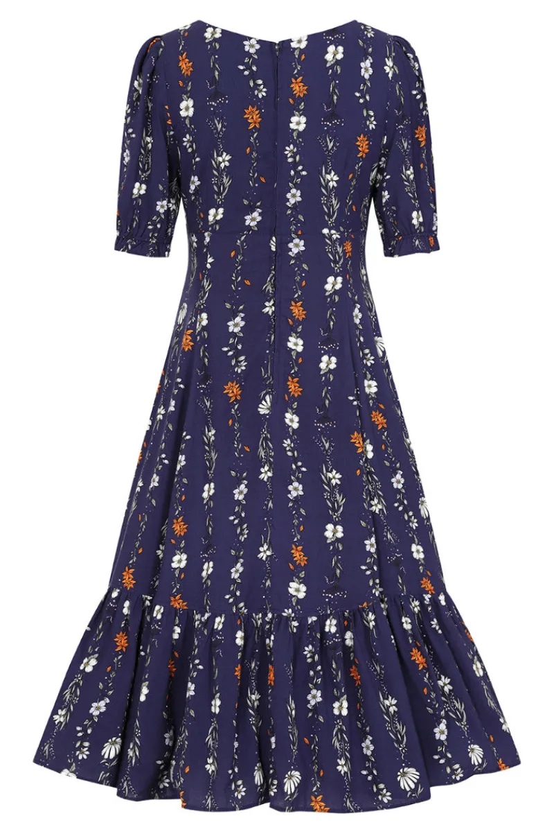 Hell Bunny Dresses|Dresses>Asta Maxi Dress Blue