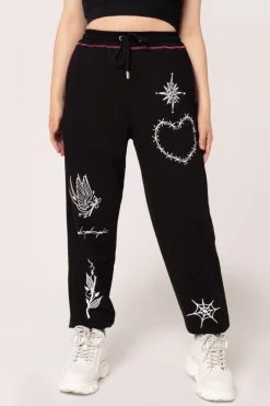 Hell Bunny Trousers & Shorts|Trousers & Shorts>Avery Joggers Black