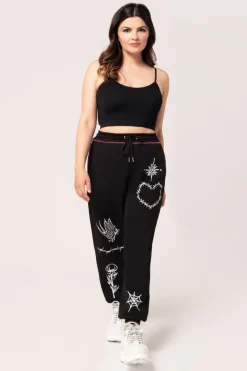 Hell Bunny Trousers & Shorts|Trousers & Shorts>Avery Joggers Black