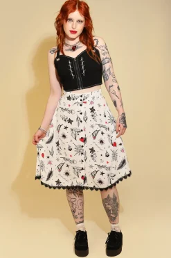 Hell Bunny Skirts|Skirts>Avery Skirt White