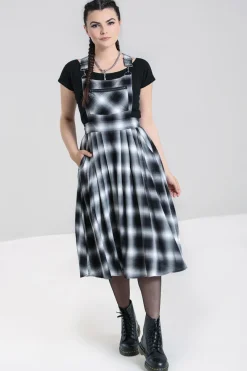 Hell Bunny Dresses|Dresses>Avril Pinafore Dress Grey