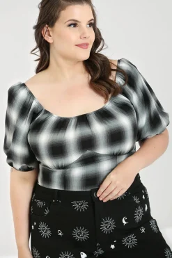 Hell Bunny Tops|Tops>Avril Top Grey