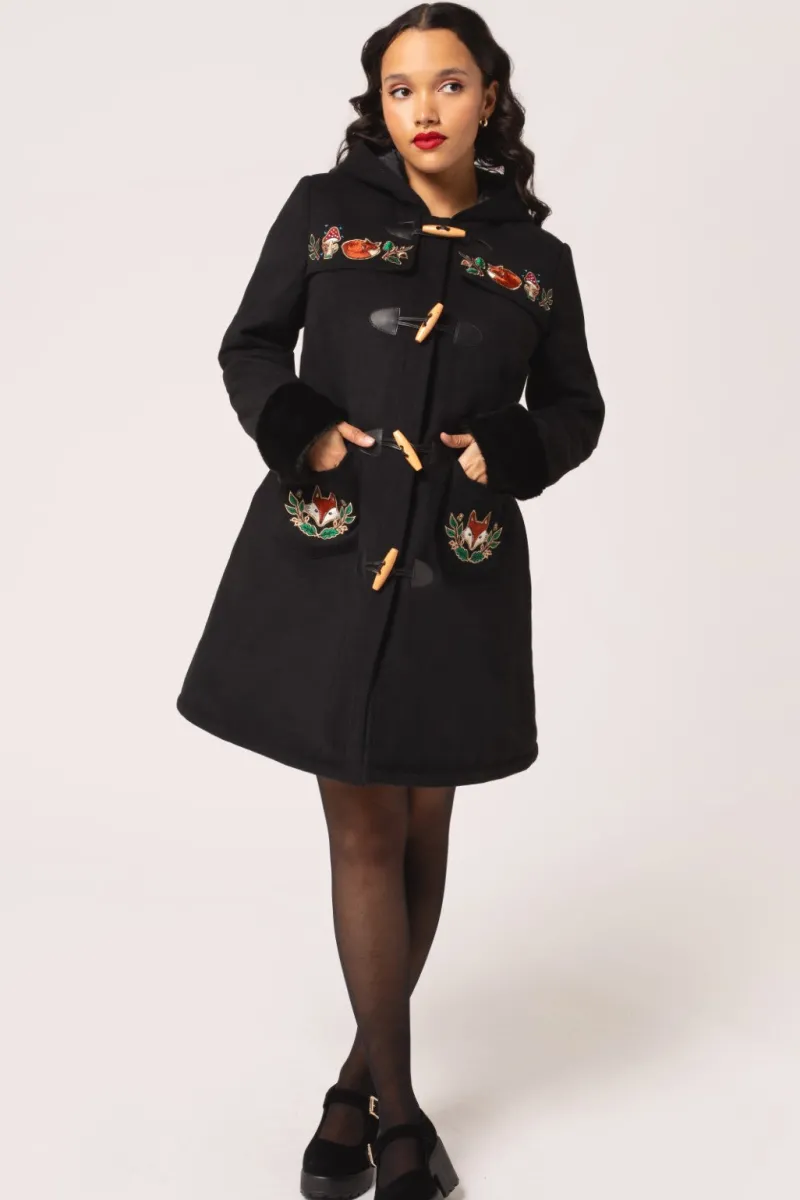 Hell Bunny Coats & Jackets|Coats & Jackets>Basil Coat Black