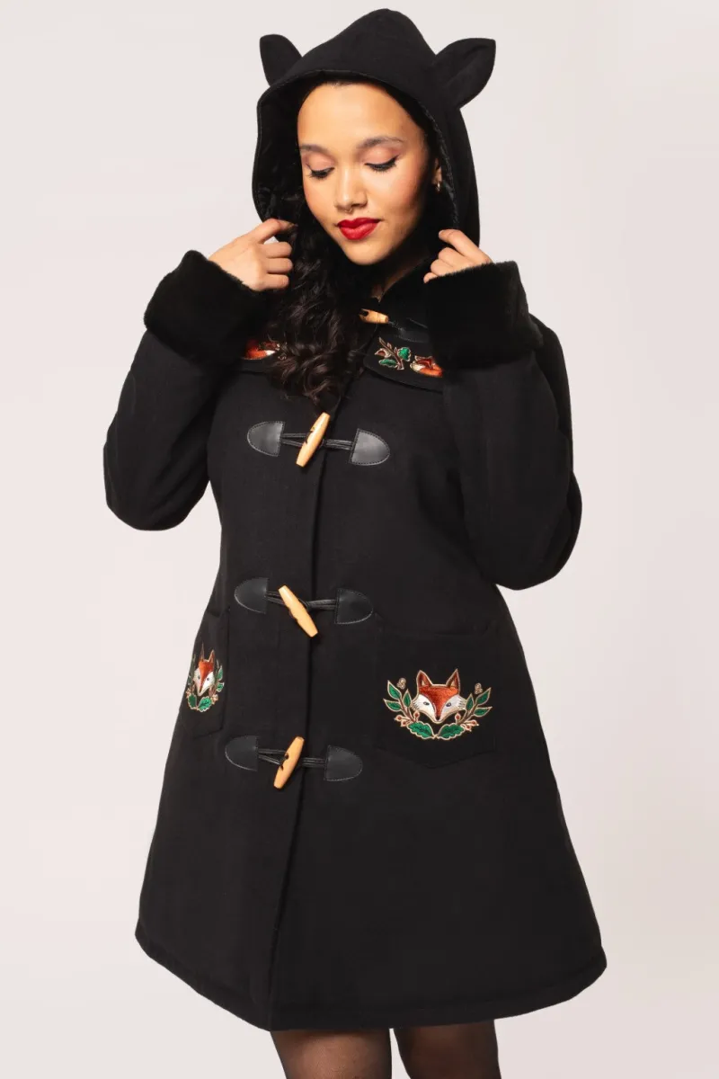 Hell Bunny Coats & Jackets|Coats & Jackets>Basil Coat Black