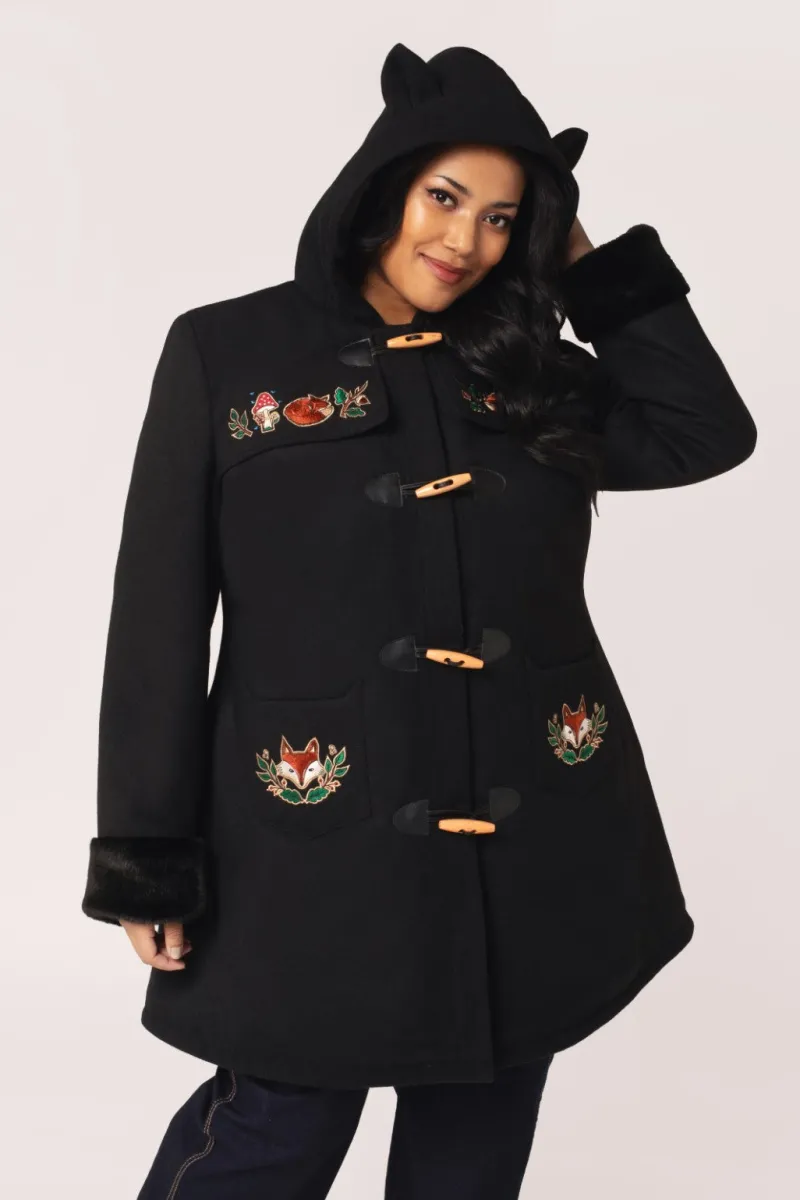 Hell Bunny Coats & Jackets|Coats & Jackets>Basil Coat Black