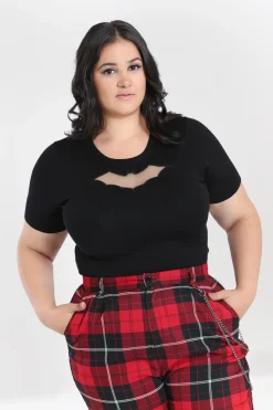 Hell Bunny Tops|Knitwear>Bat Top Black