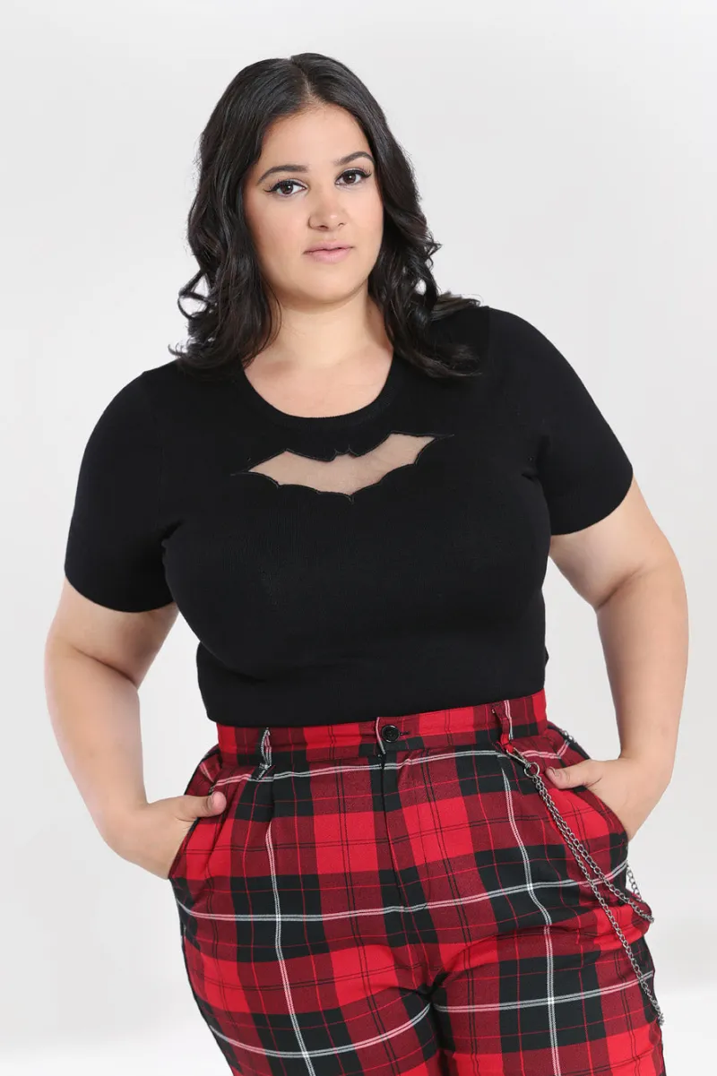 Hell Bunny Tops|Tops>Bat Top Black