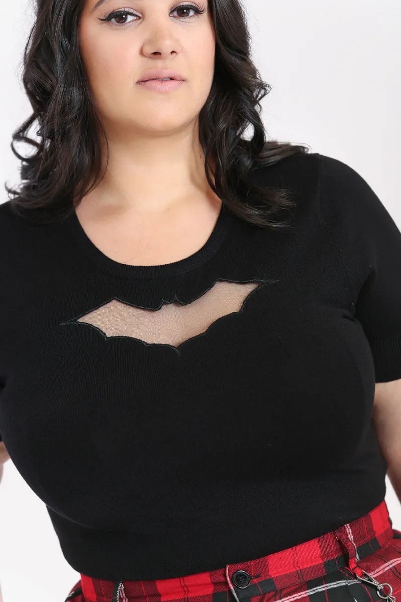 Hell Bunny Tops|Tops>Bat Top Black