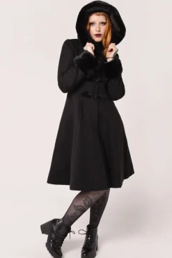 Hell Bunny Coats & Jackets|Coats & Jackets>Batilda Coat Black