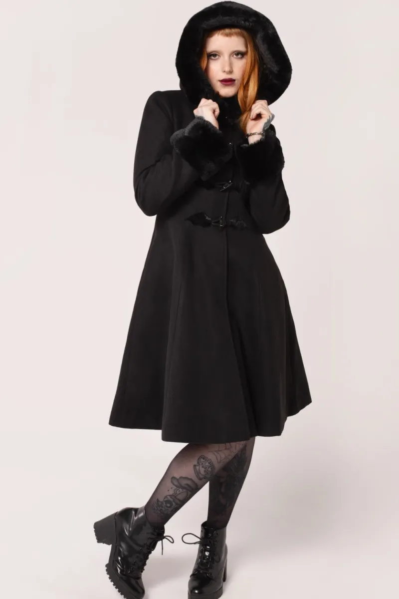 Hell Bunny Coats & Jackets|Coats & Jackets>Batilda Coat Black