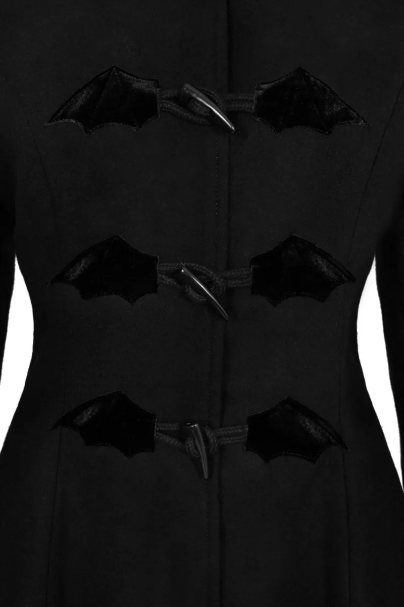 Hell Bunny Coats & Jackets|Coats & Jackets>Batilda Coat Black