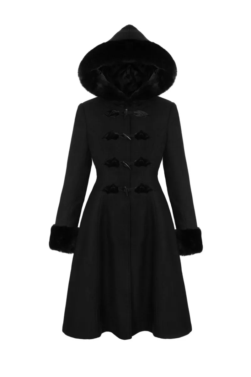 Hell Bunny Coats & Jackets|Coats & Jackets>Batilda Coat Black