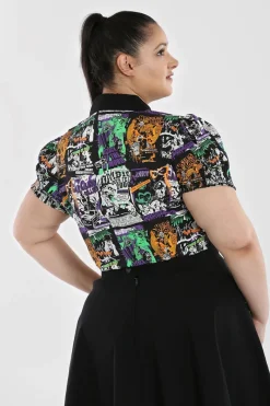 Hell Bunny Tops|Blouses>Be Afraid Blouse Black
