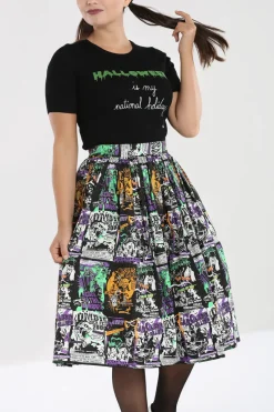 Hell Bunny Skirts|Skirts>Be Afraid 50's Skirt Black