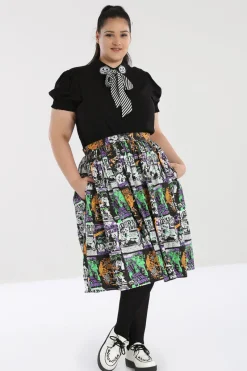 Hell Bunny Skirts|Skirts>Be Afraid 50's Skirt Black