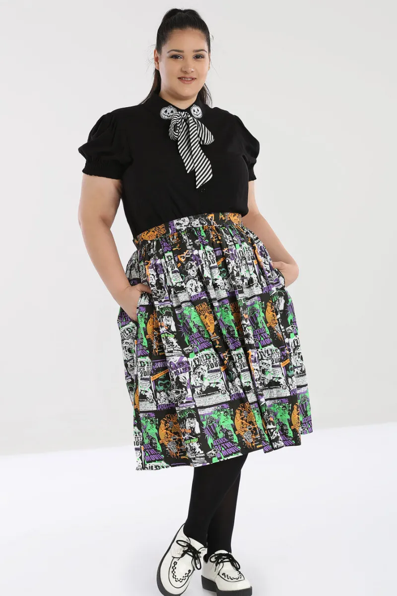 Hell Bunny Skirts|Skirts>Be Afraid 50's Skirt Black