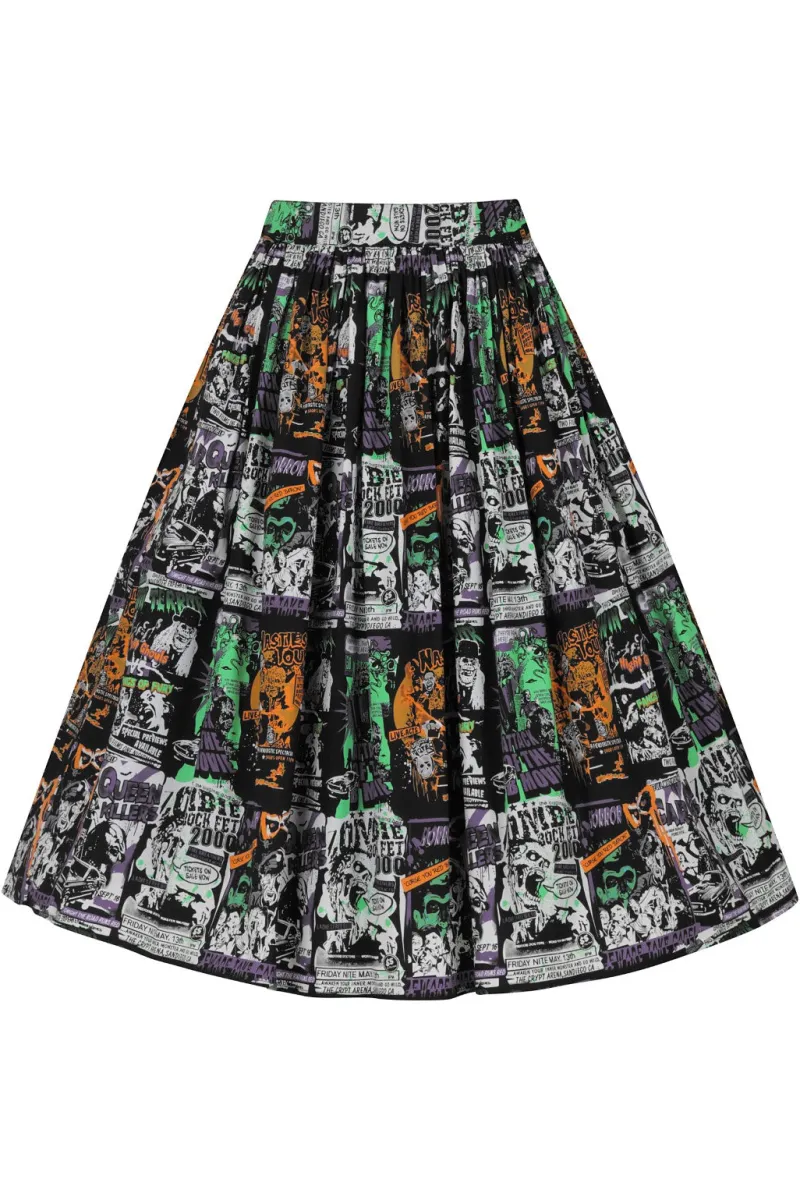 Hell Bunny Skirts|Skirts>Be Afraid 50's Skirt Black