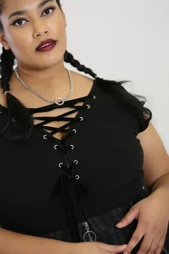 Hell Bunny Tops>Belladonna Top Black