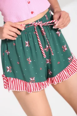 Hell Bunny Trousers & Shorts|Trousers & Shorts>Beth Shorts Green