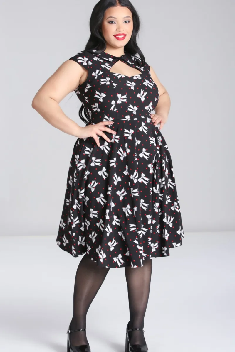 Hell Bunny Dresses|Dresses>Bobbie Midi Dress Black