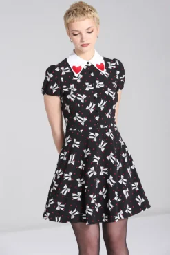 Hell Bunny Dresses|Dresses With Pockets>Bobbie Mini Dress Black