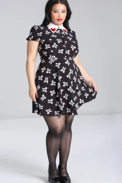 Hell Bunny Dresses|Dresses With Pockets>Bobbie Mini Dress Black