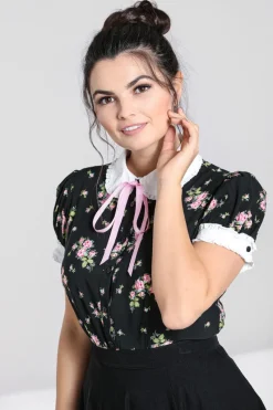 Hell Bunny Tops|Blouses>Bobby Sue Blouse Black