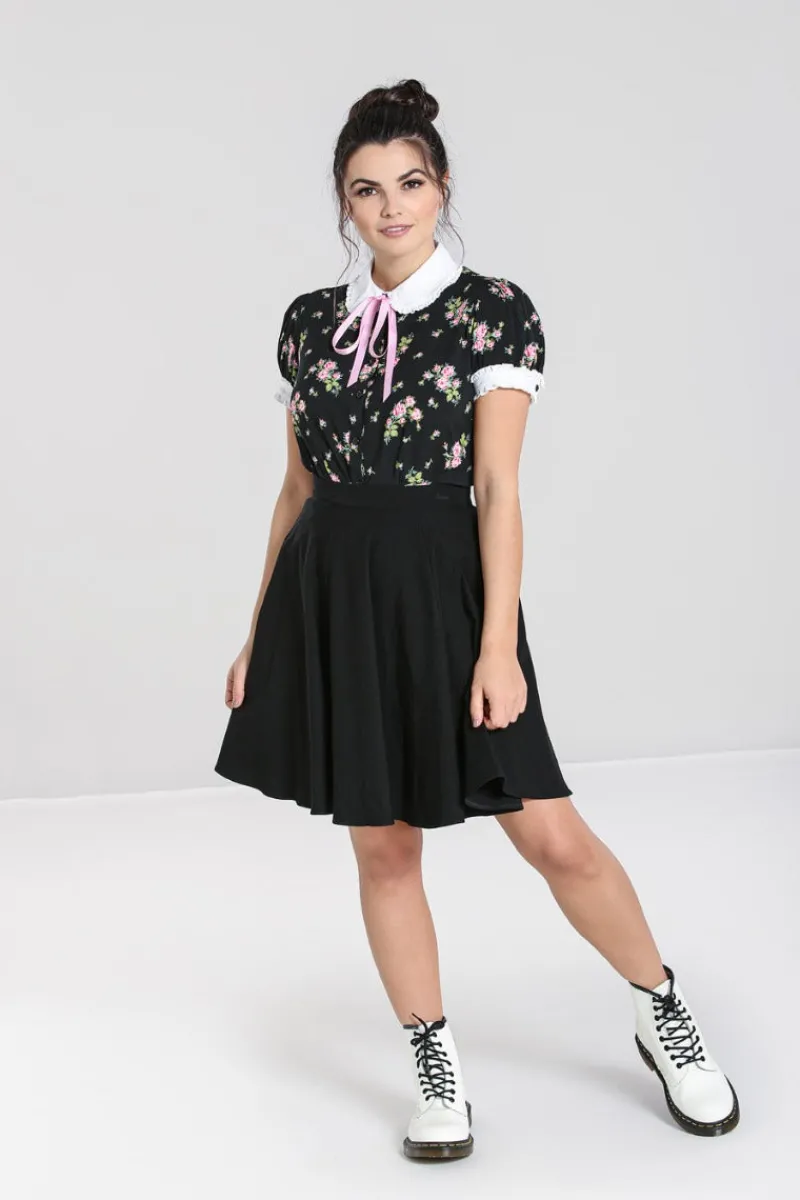 Hell Bunny Tops|Blouses>Bobby Sue Blouse Black
