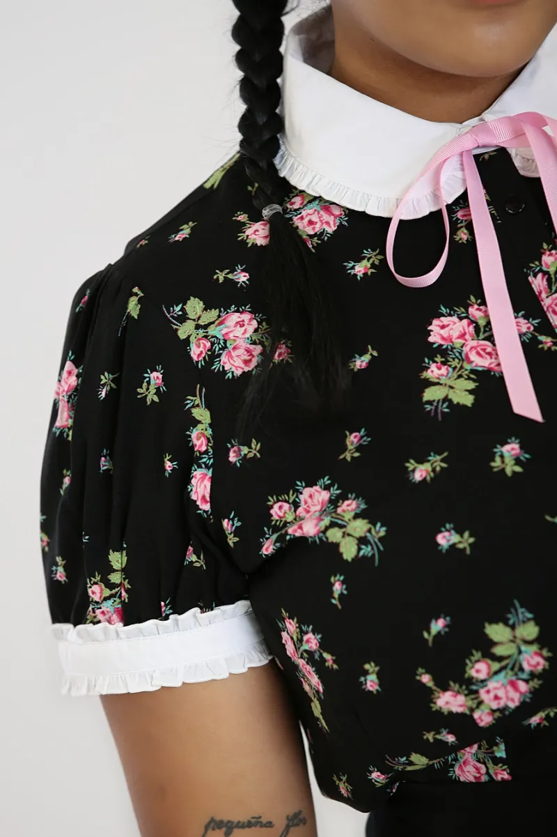 Hell Bunny Tops|Blouses>Bobby Sue Blouse Black