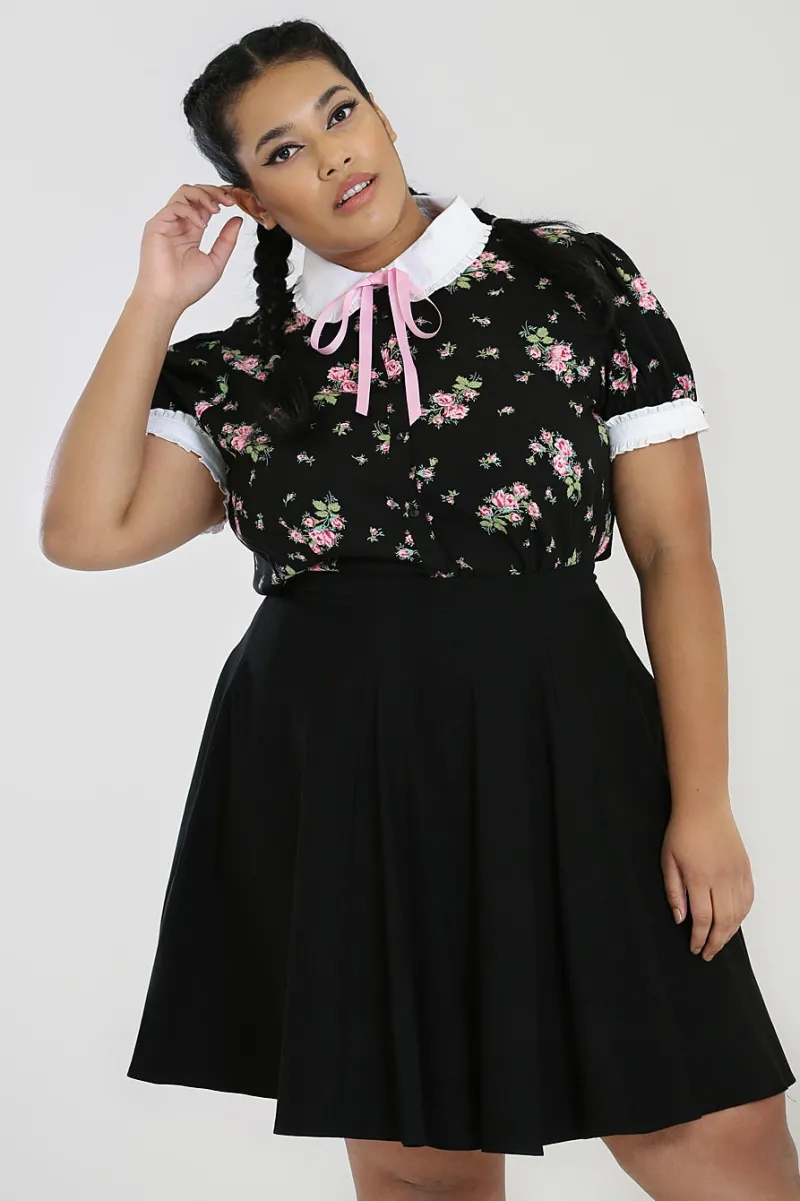 Hell Bunny Tops|Blouses>Bobby Sue Blouse Black