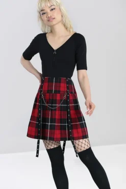 Hell Bunny Skirts|Skirts>Brody Mini Skirt Red