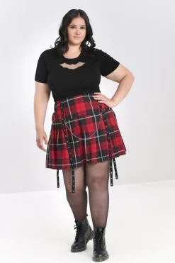 Hell Bunny Skirts|Skirts>Brody Mini Skirt Red
