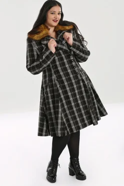 Hell Bunny Coats & Jackets|Coats & Jackets>Brooklyn Coat Brown