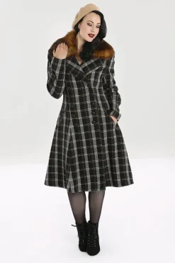 Hell Bunny Coats & Jackets|Coats & Jackets>Brooklyn Coat Brown