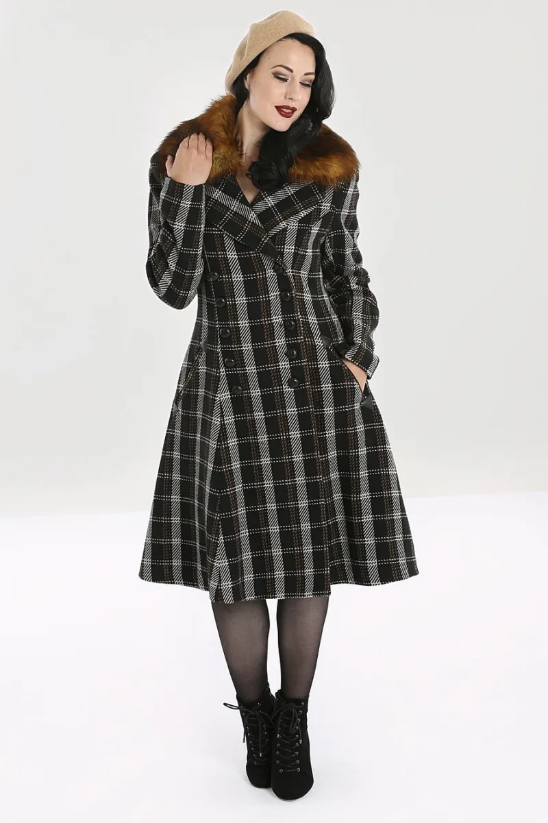 Hell Bunny Coats & Jackets|Coats & Jackets>Brooklyn Coat Brown