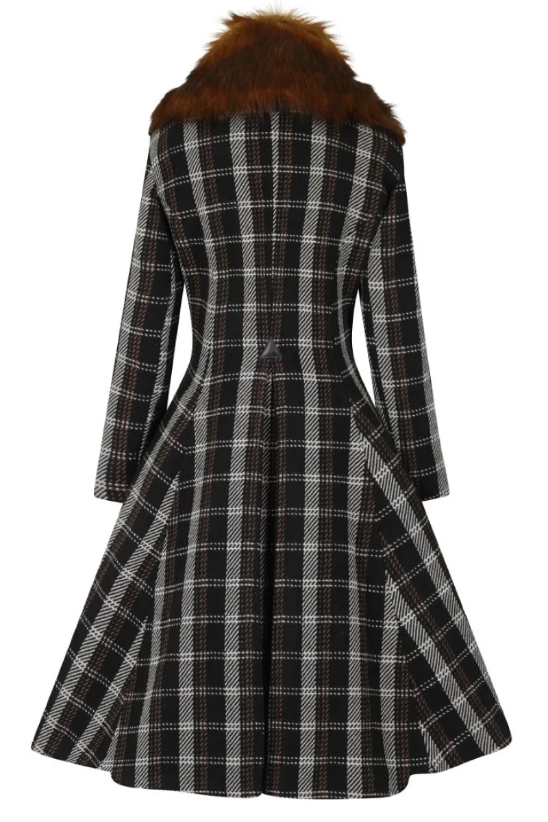 Hell Bunny Coats & Jackets|Coats & Jackets>Brooklyn Coat Brown